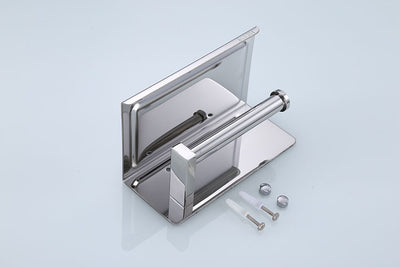 Portarrollos de Acero Inoxidable 304 con Soporte para Celular - Organizador de Baño Multifuncional - Image 11