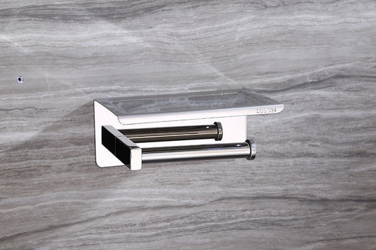 Portarrollos de Acero Inoxidable 304 con Soporte para Celular - Organizador de Baño Multifuncional - Image 4