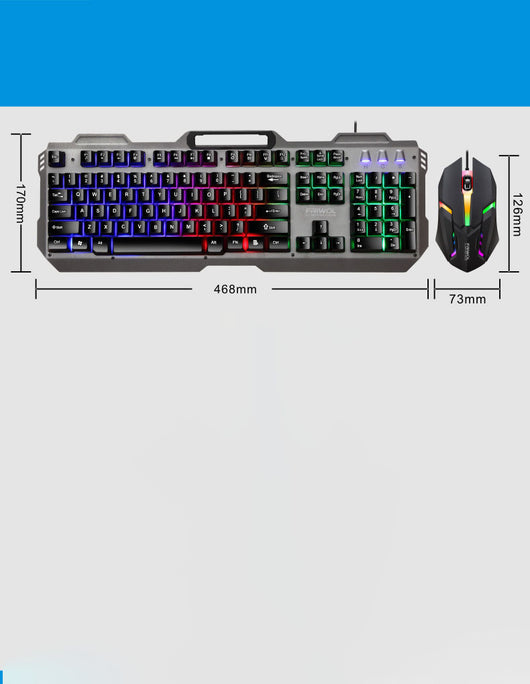 Set Teclado y Ratón Gaming Friends Wolf KT600 - Metálico Profesional USB - Image 7