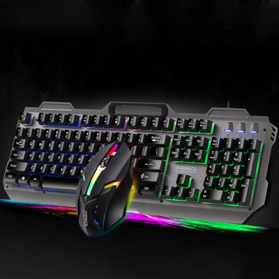 Set Teclado y Ratón Gaming Friends Wolf KT600 - Metálico Profesional USB - Image 5