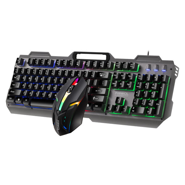 Set Teclado y Ratón Gaming Friends Wolf KT600 - Metálico Profesional USB - Image 4