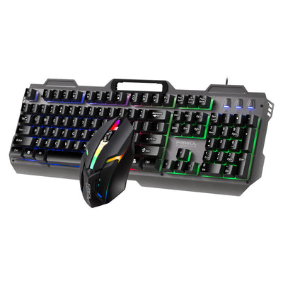 Set Teclado y Ratón Gaming Friends Wolf KT600 - Metálico Profesional USB - Image 4