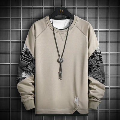 Camiseta Manga Larga Cuello Redondo Básica Versátil para Hombre - Image 4