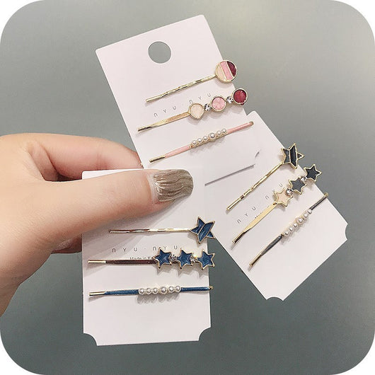 Set de Horquillas Perla Coreanas con Clips Combinados para Peinado - Image 23