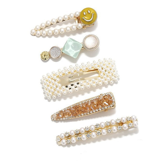 Set de Horquillas Perla Coreanas con Clips Combinados para Peinado - Image 36