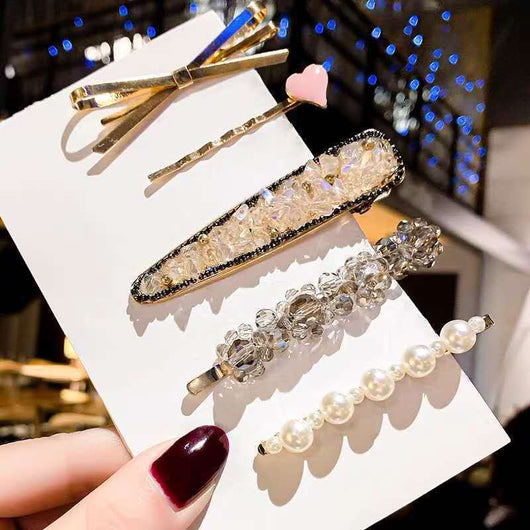 Set de Horquillas Perla Coreanas con Clips Combinados para Peinado - Image 38