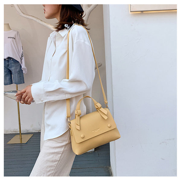 Bolsa de Hombro Retro Texturizada Estilo Japón y Corea del Sur