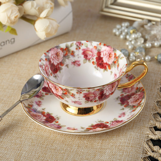Juego de Tazas para Té en Pareja - Taza de Té Negro con Plato y Cuchara - Image 8