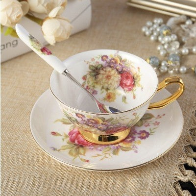 Juego de Tazas para Té en Pareja - Taza de Té Negro con Plato y Cuchara - Image 7