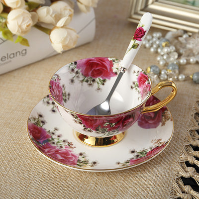 Juego de Tazas para Té en Pareja - Taza de Té Negro con Plato y Cuchara - Image 10