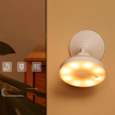 Lámpara Nocturna con Sensor de Movimiento 360° - Luz Dual Blanca y Amarilla USB - Image 8