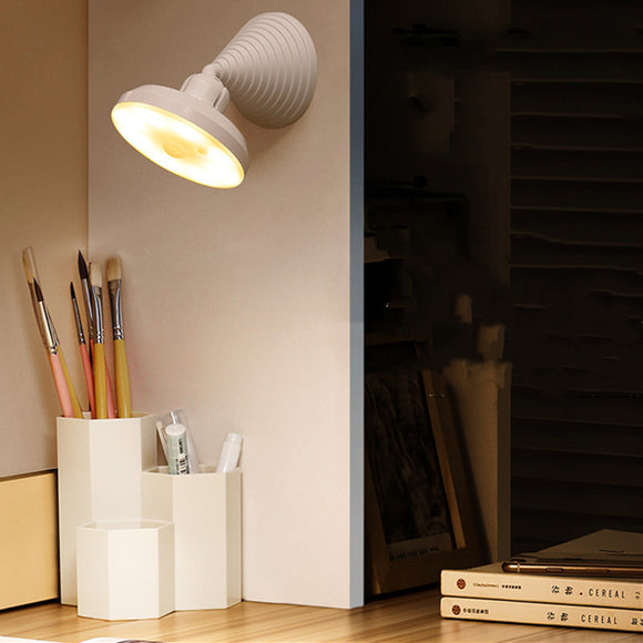 Lámpara Nocturna con Sensor de Movimiento 360° - Luz Dual Blanca y Amarilla USB