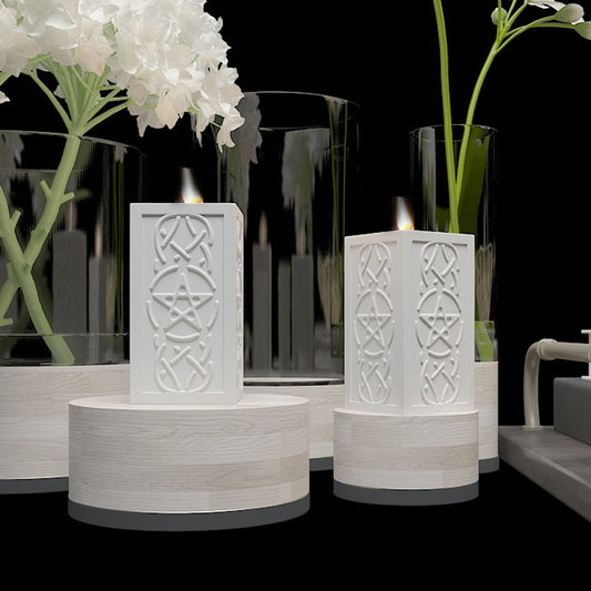 Molde de Silicona Velas Estrella Luna Pentagrama - Decoración Artesanal