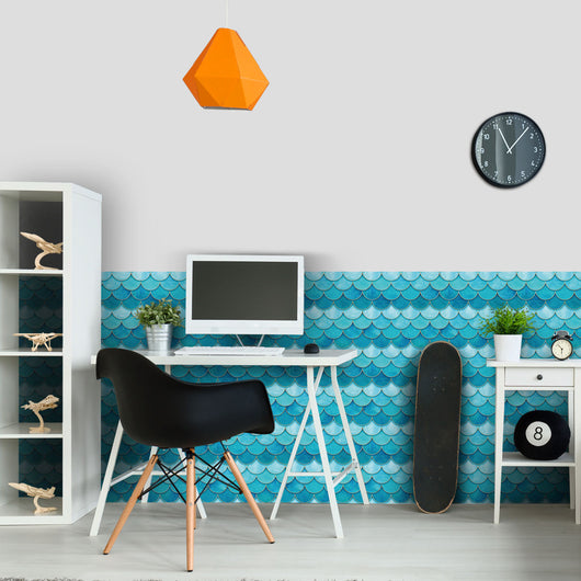 Adhesivo de Pared con Patrón de Escamas de Pez - Mosaico Autoadhesivo - Image 7