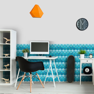 Adhesivo de Pared con Patrón de Escamas de Pez - Mosaico Autoadhesivo - Image 8