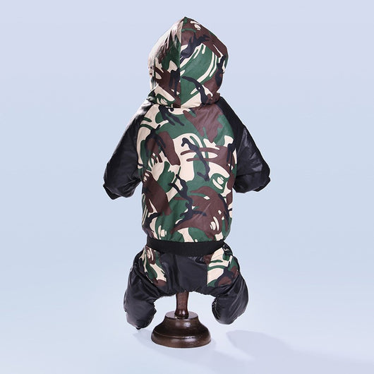 Abrigo Camuflado con Capucha para Mascotas - Otoño e Invierno