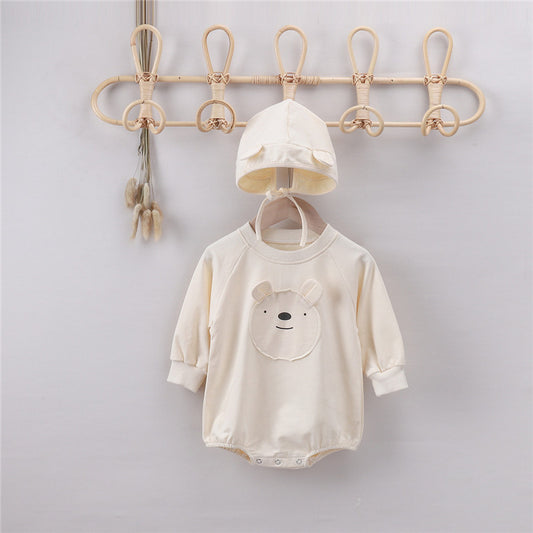 Pijama Enterizo con Capucha Osito de Algodón para Bebé - Image 2