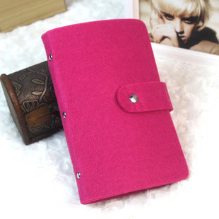 Billetera Retro de Fieltro Lana - Organizador 24 Tarjetas Mujer - Image 10