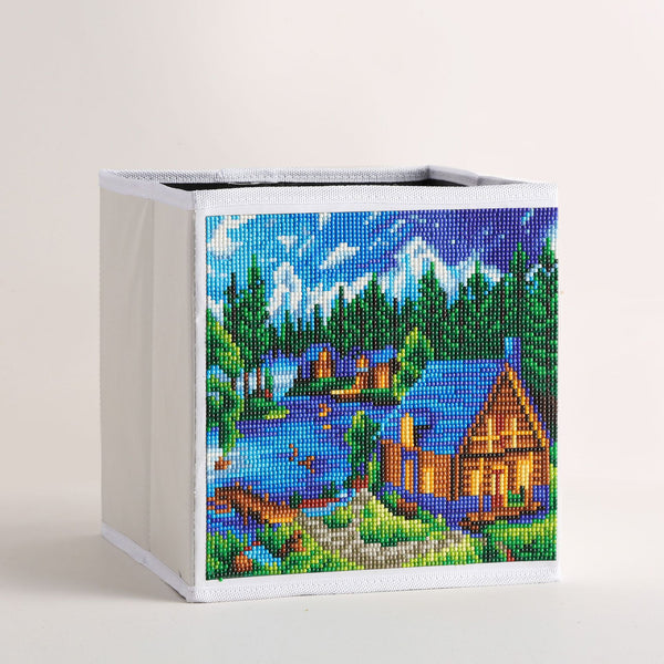 Caja de Almacenamiento Diamante para Cubo Rubik con Perforación de Resina