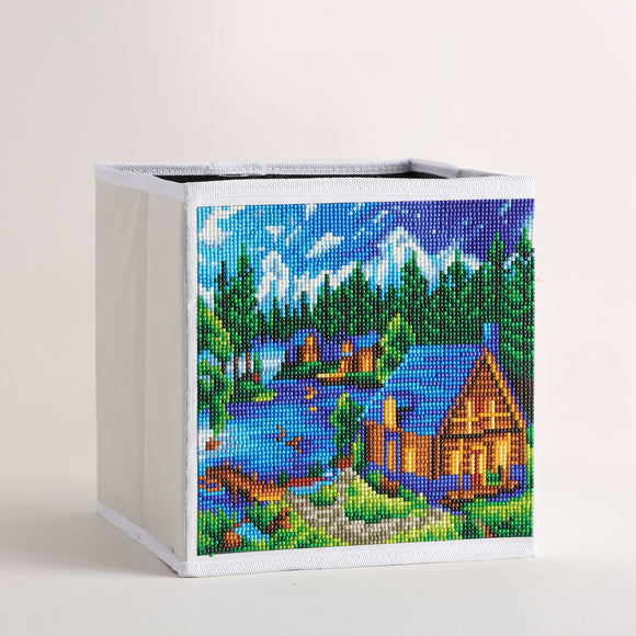 Caja de Almacenamiento Diamante para Cubo Rubik con Perforación de Resina