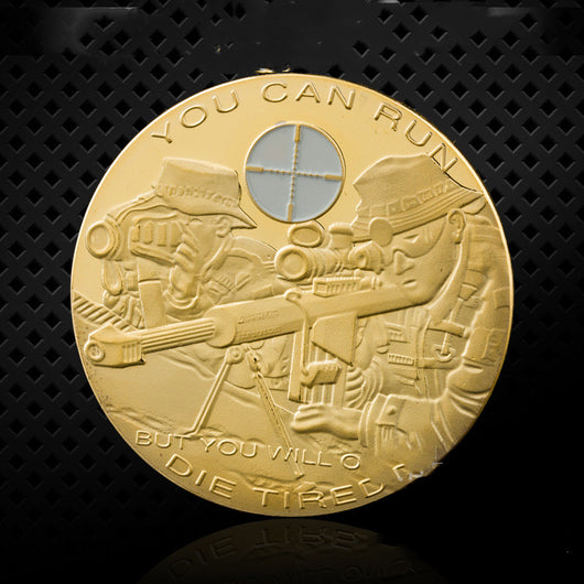 Moneda Conmemorativa Bañada en Oro - Insignia Coleccionable Premium