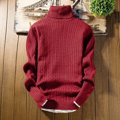 Suéter Ajustado de Punto Liso para Hombre - Image 12