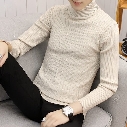 Suéter Ajustado de Punto Liso para Hombre - Image 11