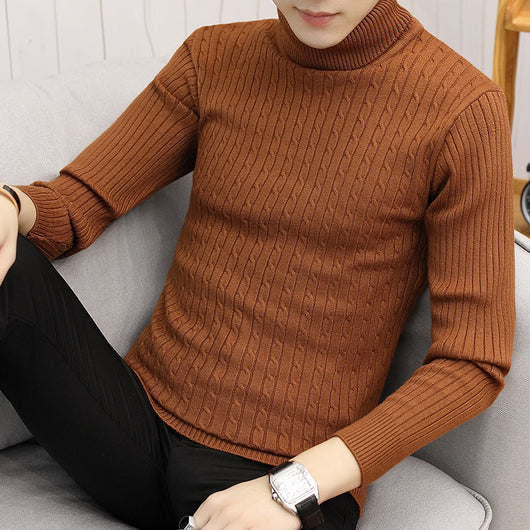 Suéter Ajustado de Punto Liso para Hombre - Image 13