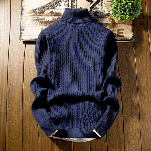 Suéter Ajustado de Punto Liso para Hombre - Image 6