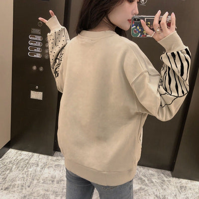 Sudadera Suelta con Estampado Flocking para Niñas - Image 11