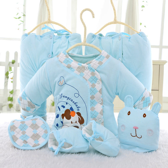 Conjunto de 6 Peças Acolchoadas de Inverno para Bebê Recém-Nascido - Design Cachorrinho BD201