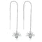 Shining Star Tassel Earrings Back Hanging Exquisite Earrings Plateado C