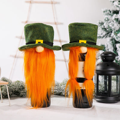 Soporte Navideño para Botellas de Vino - Muñeco Decorativo sin Rostro - Image 10
