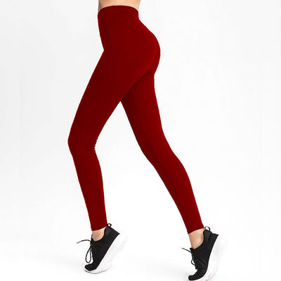 Pantalones Yoga Cintura Alta Deportivos de Colores Sólidos Estilo Europeo - Image 4