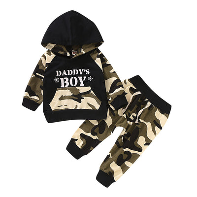 Suéter Infantil Camuflado Dos Piezas con Letras y Mangas Largas - Image 8