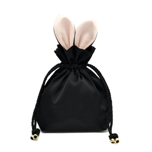 Bolsa de Almacenamiento de Joyas y Cosméticos con Orejas de Conejo - Seda con Cordón - Image 2