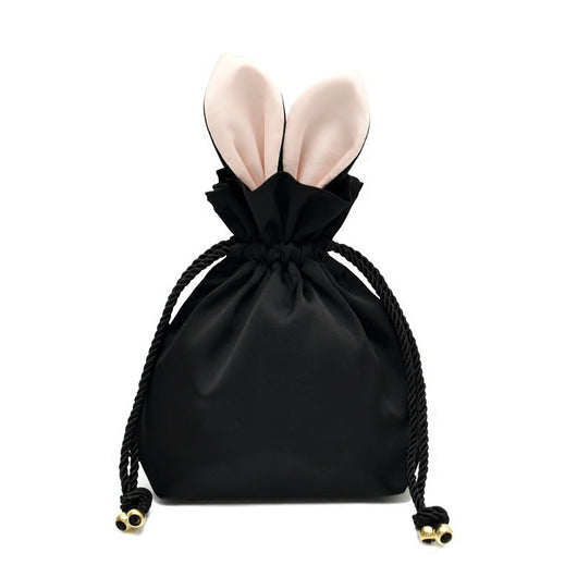 Bolsa de Almacenamiento de Joyas y Cosméticos con Orejas de Conejo - Seda con Cordón - Image 2