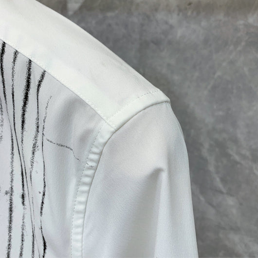 Camisa Estampada Manga Larga Hombre Estilo Británico Moda Coreana Ajuste Delgado - Image 10