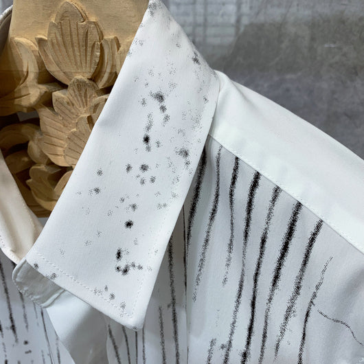 Camisa Estampada Manga Larga Hombre Estilo Británico Moda Coreana Ajuste Delgado - Image 11