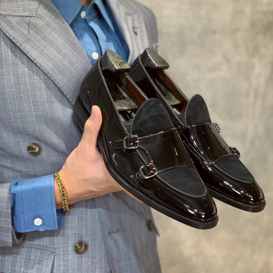 Zapatos Monk de Cuero Negro con Hebilla - Mocasín Cómodo Punta Fina para Hombre - Image 2