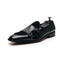 Zapatos Monk de Cuero Negro con Hebilla - Mocasín Cómodo Punta Fina para Hombre