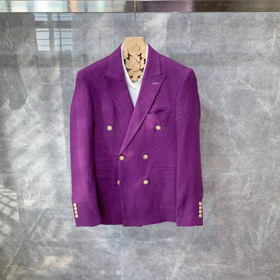 Saco de Lino Doble Botonadura para Hombre - Corte Casual - Image 7