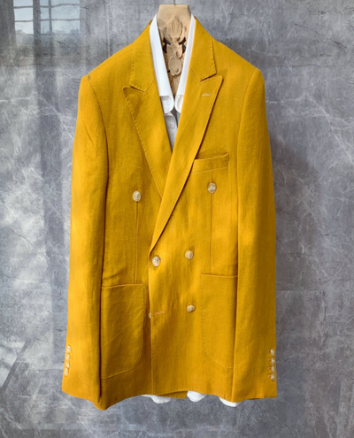 Saco de Lino Doble Botonadura para Hombre - Corte Casual - Image 4