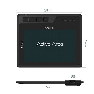 Tableta Gráfica Gaoman S620 - Pantalla Digital para Diseño y Dibujo Profesional - Image 6