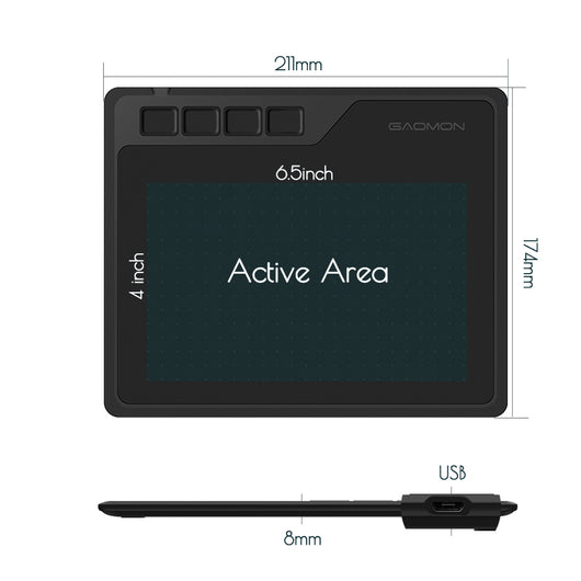 Tableta Gráfica Gaoman S620 - Pantalla Digital para Diseño y Dibujo Profesional - Image 5