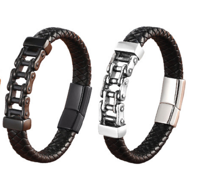 Pulsera de Cuero Trenzado para Hombre - Joyería Personalizable - Image 3