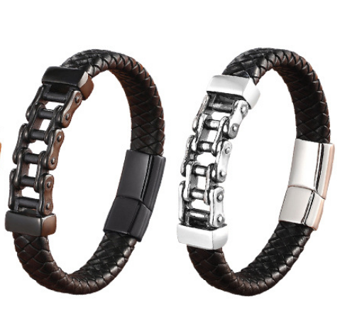 Pulsera de Cuero Trenzado para Hombre - Joyería Personalizable - Image 3