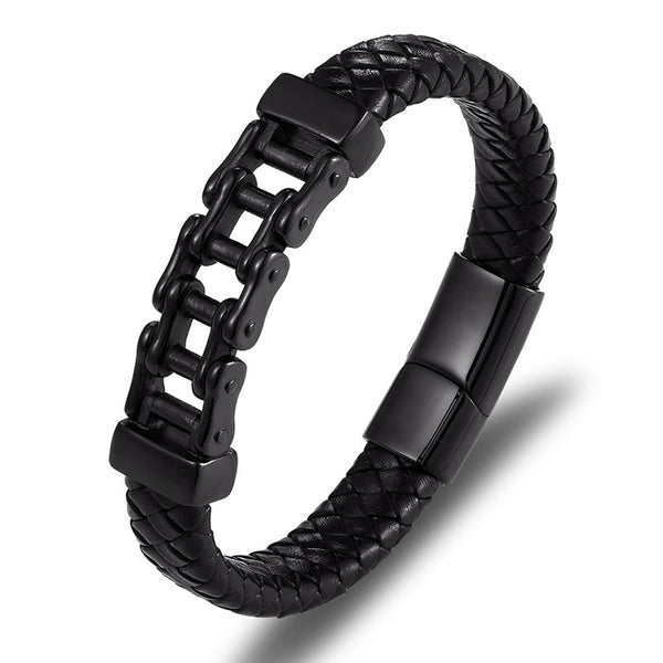 Pulsera de Cuero Trenzado para Hombre - Joyería Personalizable