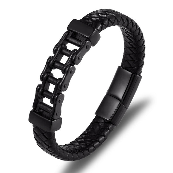 Pulsera de Cuero Trenzado para Hombre - Joyería Personalizable