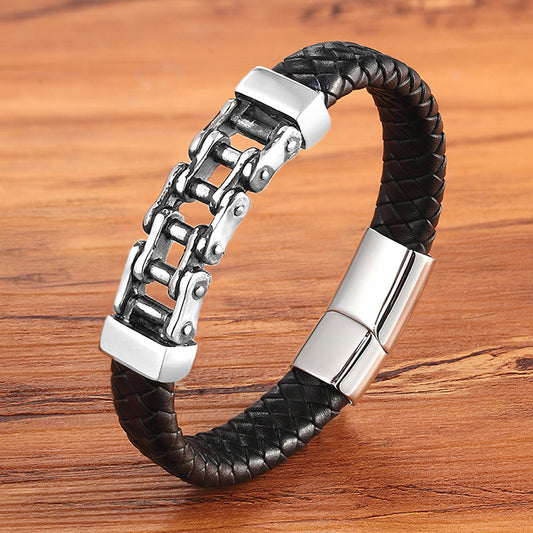 Pulsera de Cuero Trenzado para Hombre - Joyería Personalizable